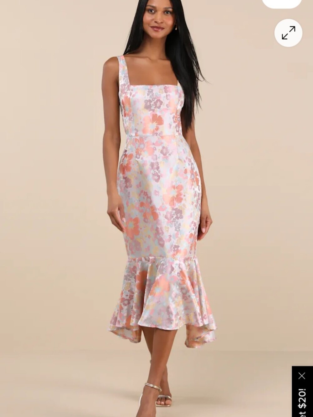Lulu's Jacquard Floral sz XL - Picture 6 of 6